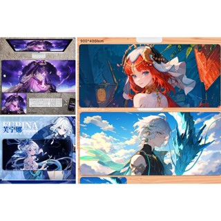 (30x70cm-40x90cm) Lót chuột Genshin Impact Lôi thần Yae Kazuha Zhongli Hutao Xiao Ayaka Ganyu Eula Keqing inazuma