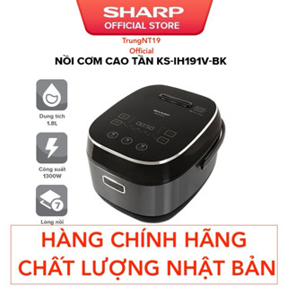 Nồi cơm cao tần Cao Cấp Chính Hãng Sharp 1.8 lít KS-IH191V-BK ||Hàng Trưng Bày Đẹp Như Mới Nguyên Thùng