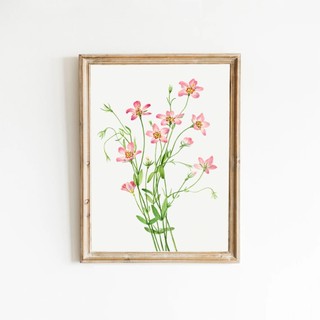 Tranh canvas decor phong cách vintage hoa lá tối giản, sang trọng  NEW958 trang trí phòng khách, phòng ngủ, quán cà phê