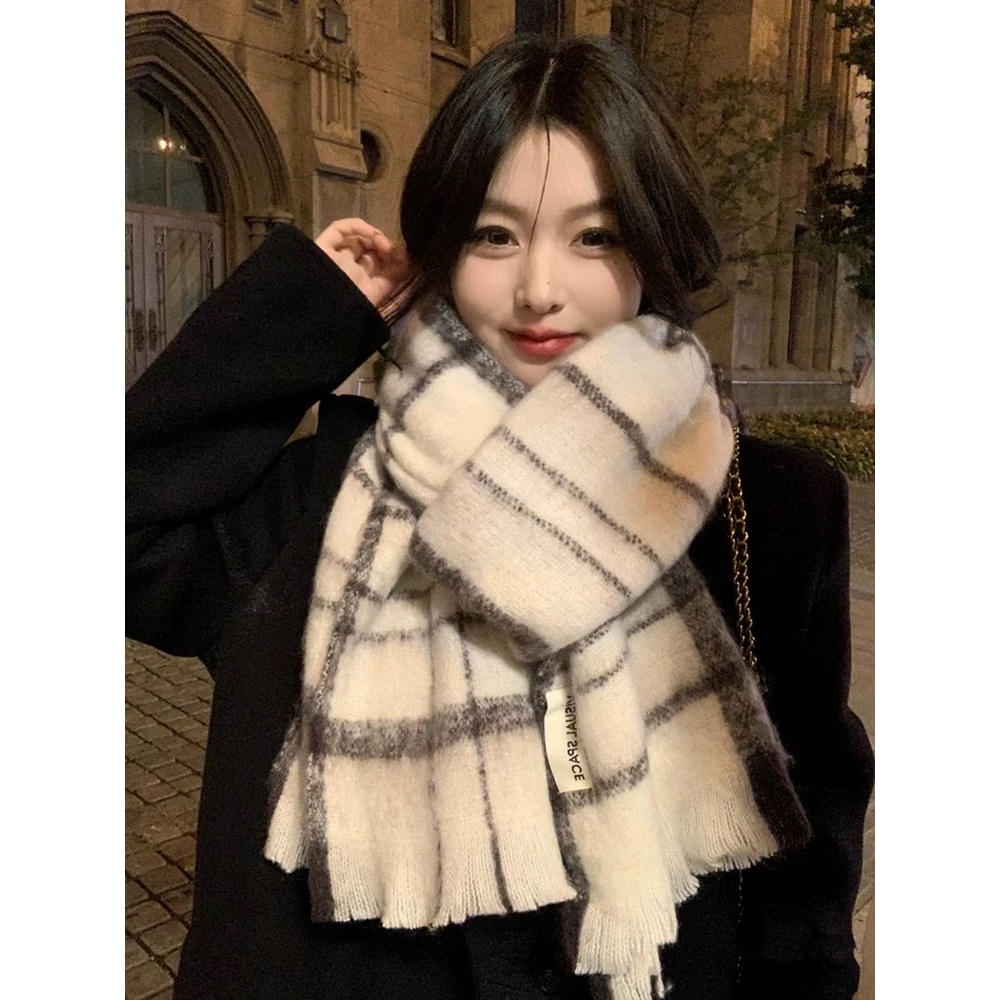 Khăn quàng cổ mùa đông, len Cashmere mềm mịn, khăn choàng khổ rộng Kẻ Sọc, mềm mịn, ấm áp nam nữ K62 | BigBuy360 - bigbuy360.vn