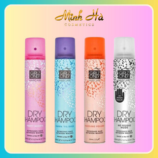 Dầu gội khô Girlz Only 200ml UK dạng xịt mùi hương dễ chịu làm phồng tóc nhanh tức thì