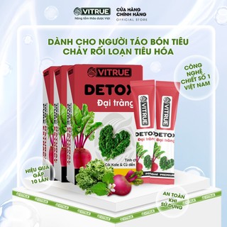 Detox Thải Độc Đại Tràng Vitrue Detox tăng cường hệ miễn dịch đường ruột giảm viêm đại tràng  giảm táo bón bổ sung chất