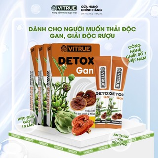 Nước Uống Bổ Sung Gan Vitrue Detox giúp thải độc gan hạ men gan giải rượu thải độc cơ thể giảm đầy bụng