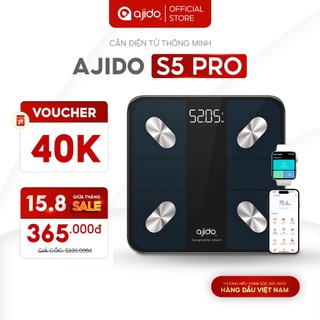 Cân Điện Tử Thông Minh AJIDO S5 PRO Kết Nối Bluetooth Với App Theo Dõi Sức Khỏe Sức Khoẻ, Phân Tích 20 Chỉ Số Cơ Thể