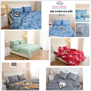 ✔ Bộ Chăn Ga Gối 1m6x2m, KẾT CẤU ga chun CHẦN + CHĂN XUÂN THU, chất cotton - Sông Hồng chính hãng.