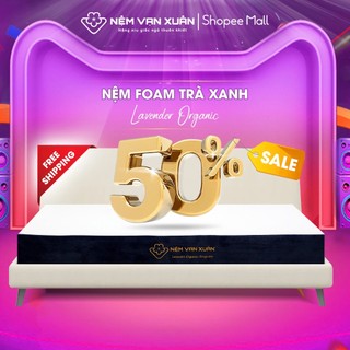 Nệm Foam Cao Cấp Vạn Xuân Lavender Organic Nâng Đỡ Cơ Thể Kết Hợp Tinh Chất Trà Xanh Thơm Nhẹ Nhàng