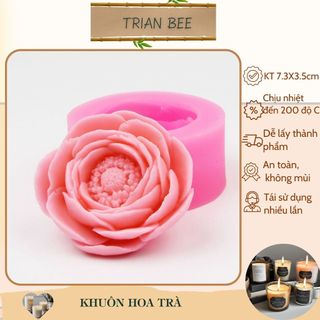 Khuôn silicon hình hoa trà, khuôn tạo hình Trian Bee