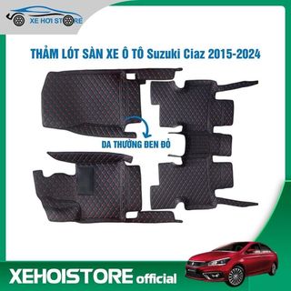 Thảm sàn ô tô 5D 6D cho xe Suzuki Ciaz 2015-2024 5 chỗ Da xịn, không mùi, bền, thân thiện