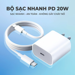 Bộ sạc nhanh PD20W cao cấp gồm củ và dây cáp Type C PD dành cho các dòng chân sạc C/LN JUYUPU