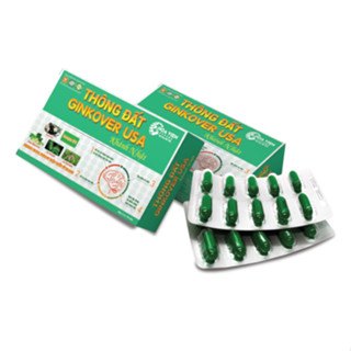 Thông Đất Ginkover USA, hỗ trợ làm giảm đau đầu, suy giảm trí nhớ (hộp 20 viên)