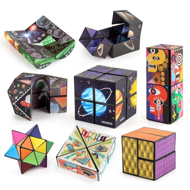 Đồ chơi khối lập phương ma thuật Magic Cube - Rubik 3D thay đổi hình dáng Phát triển trí não cho bé 