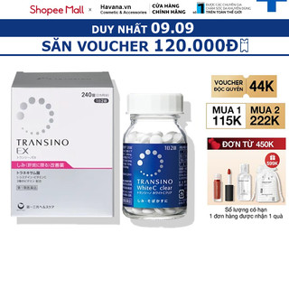 Viên Uống Trắng Da Transino White C Clear 120v Nhật Bản Trắng Da, Mờ Nám, Tàn Nhang