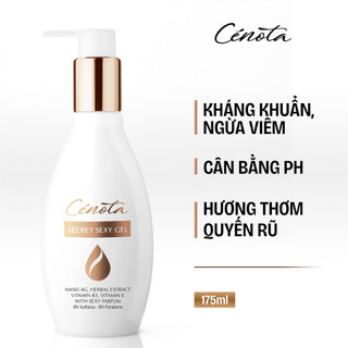 Dung dịch vệ sinh phụ nữ Cenota Secret Sexy Gel 175ml, làm sạch dịu nhẹ, hương thơm quyến rũ