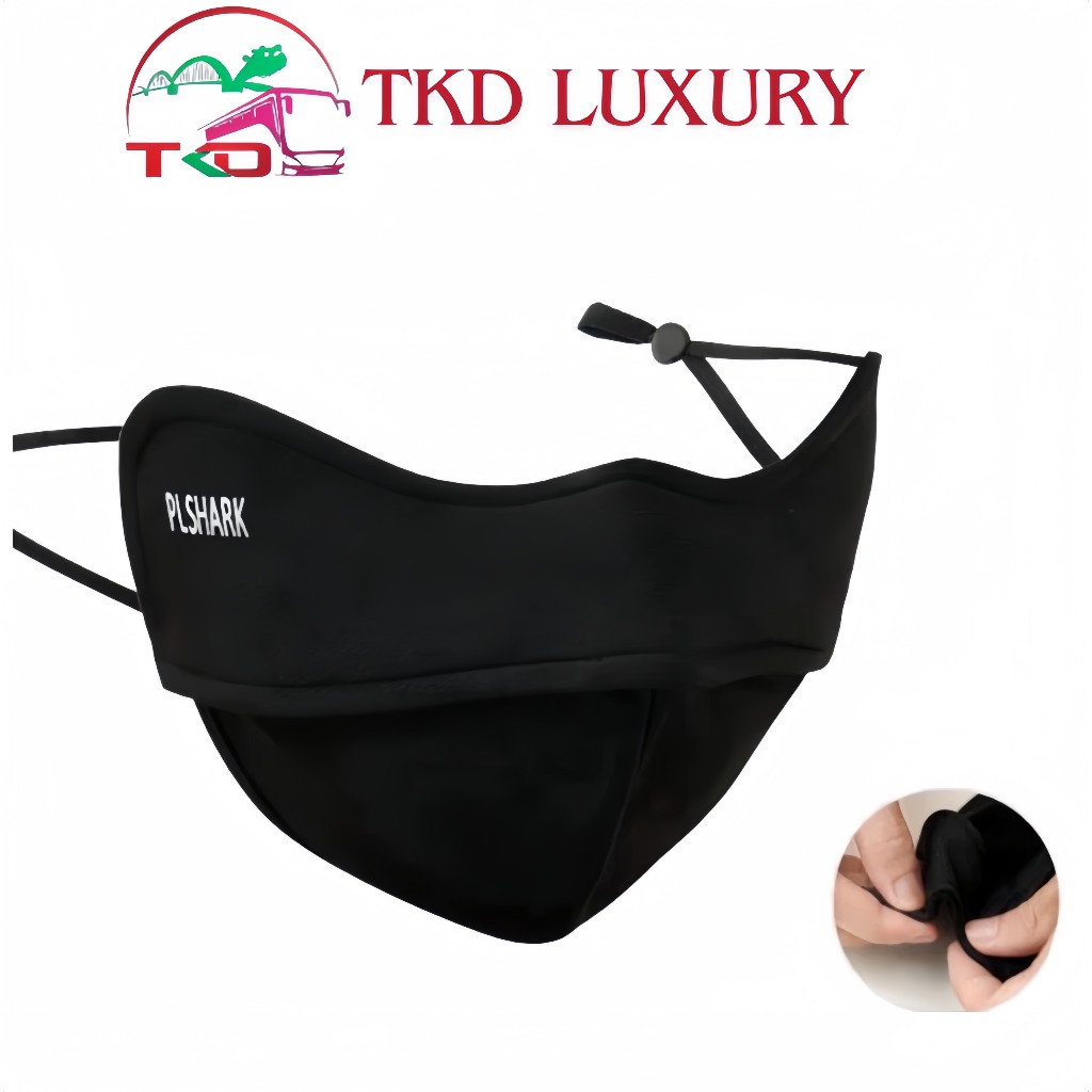 Khẩu trang chống tia uv logo PLSHARK đổi màu theo nhiệt độ nắng chất liệu cao cấp mềm mịn mát thông thoáng - FENITE
