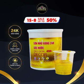 Sơn nhũ vàng 24K Chaco Gold sơn vàng nhũ kim tuyến trang trí dùng cho kim loại chậu cảnh, phào chỉ, độ bóng cao