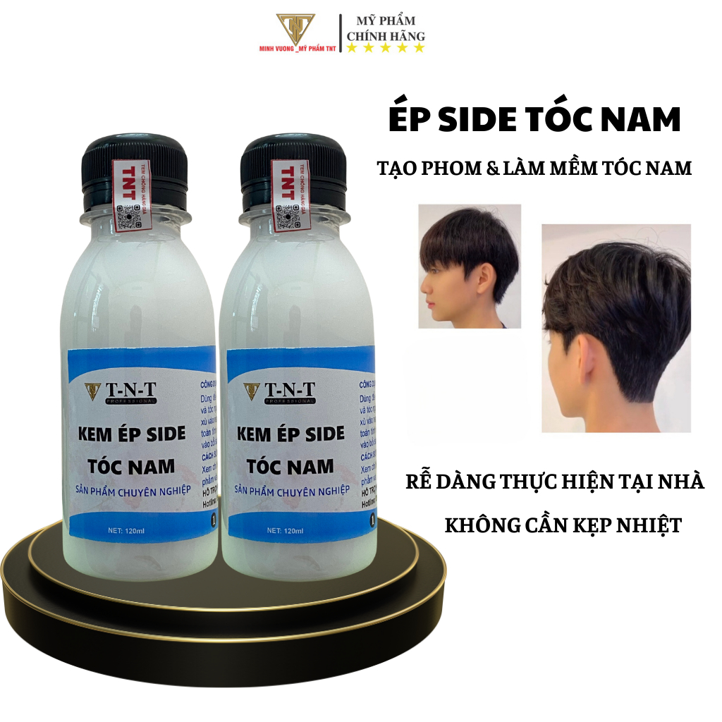 Thuốc ép Side tóc nam TNT Men's Style Down Perm, kem ép side tóc nam chuyên nghiệp chai 120g | Minhv