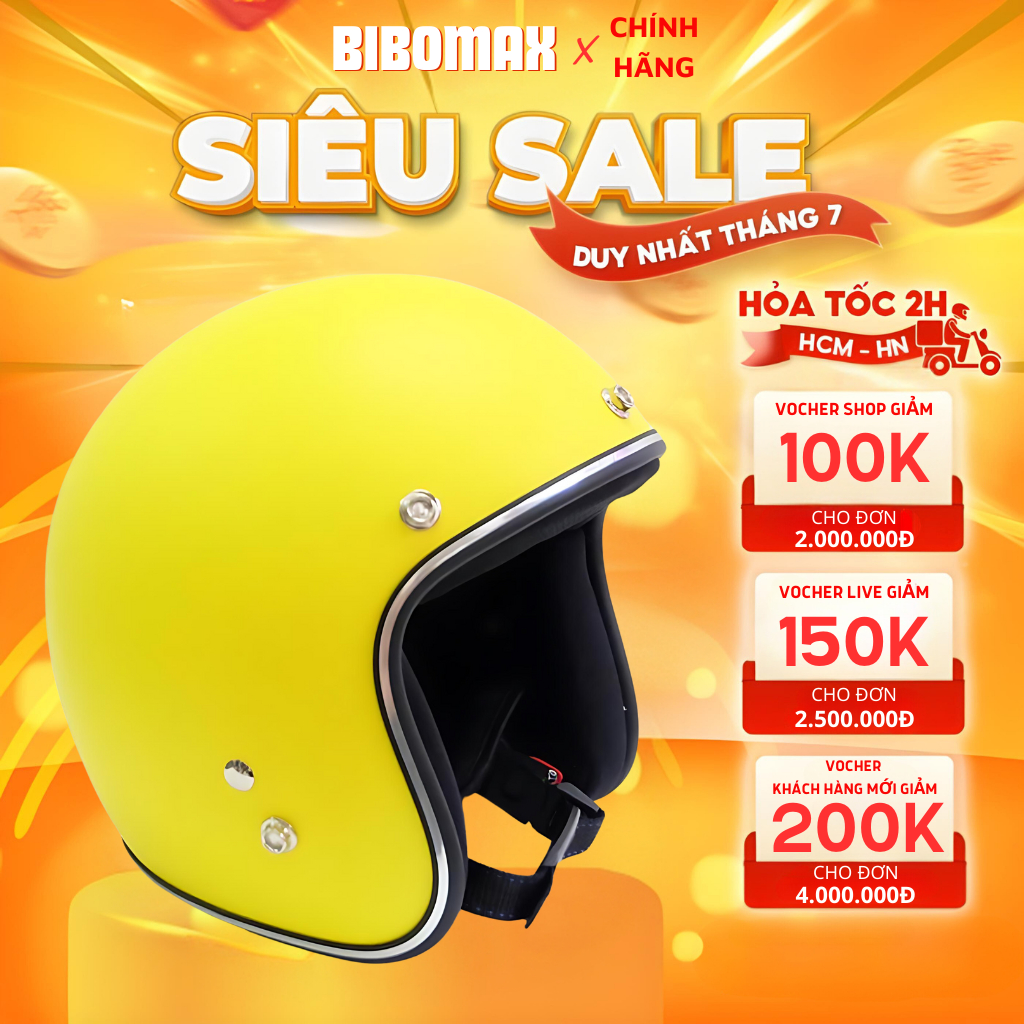 Nón bảo hiểm 3/4 đầu sơn mờ cao cấp
