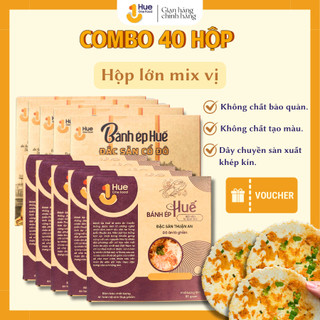 Combo 40 hộp Bánh ép Hue One Food mix vị hộp lớn (65g) thơm ngon giòn rụm