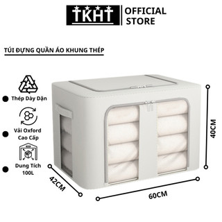 Túi Đựng Quần Áo 100L Khung Thép, Vải Oxford Cao Cấp, Dày Dặn, Gấp Gọn Tiện Lợi, Bền Đẹp SP41233426
