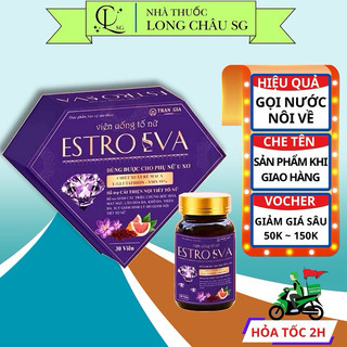 Viên uống sâm tố nữ Estro Eva, Bổ sung nội tiết tố nữ, tăng sinh lý, giảm khô hạn, điều kinh 30 viên