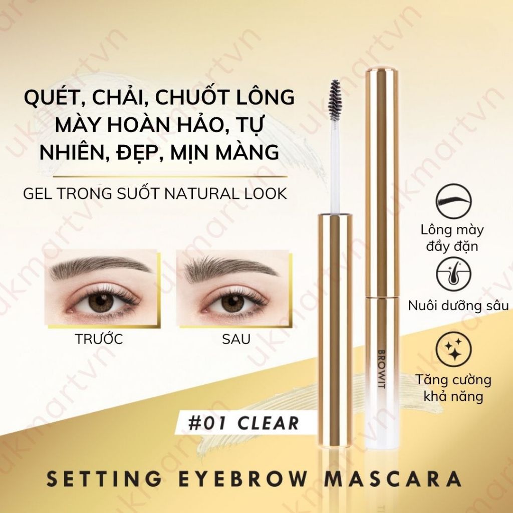 Bút Setting Eyebrow Mascara Định Hình Lông Mày Browit By NongChat Không Nhoè, Không Trôi