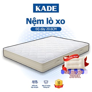 Nệm Foam lò xo 20cm KADE Home Goods Mattress Đệm cao su non Lò xo túi độc lập, 2 lớp mút hoạt tính