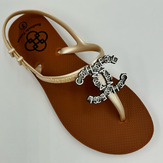 Giày sandal chữ T nữ đính khóa chữ X đáng yêu mang đi làm có đế chống trượt đủ size nhiều màu