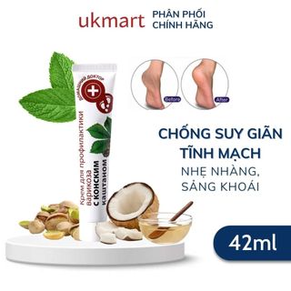 Kem Dưỡng Da Chân Domashnij Doctor Chống Nứt Nẻ Gót, Chống Giãn Tĩnh Mạch Chiết Xuất Cây Lược Vàng Và Hạt Dẻ Ngựa 42ml