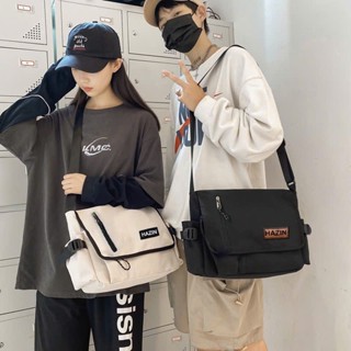 Túi đeo chéo 8 ngăn 2 lớp chất liệu polyester chống nước đựng vừa khổ giấy sách vở nam nữ đi học vải canvas túi đeo vai