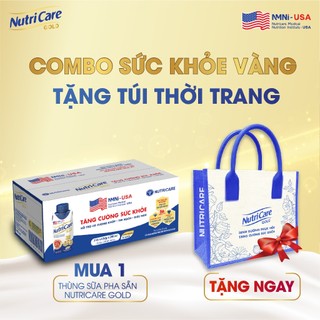Thùng 18 Hộp Sữa Bột Pha Sẵn NUTRICARE GOLD 200ML Giúp Ngủ Ngon Hỗ Trợ Tim Mạch Cơ Xương Khớp Dễ Hấp Thụ Tiêu Hoá Tốt