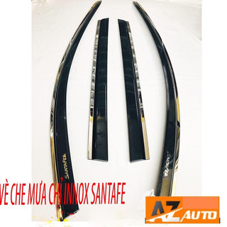 VÈ CHE MƯA Xe HYUNDAI SANTAFE 2019-2023 Mẫu Chỉ Inox Cao Cấp