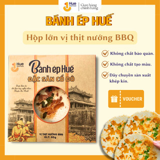 Bánh ép Hue One Food vị thịt nướng BBQ hộp lớn 65g thơm ngon giòn rụm