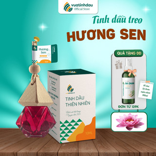 Tinh dầu treo hương sen thơm phòng thơm xe vuatinhdau 8ml thơm quần áo, phòng ngủ, spa, khách sạn