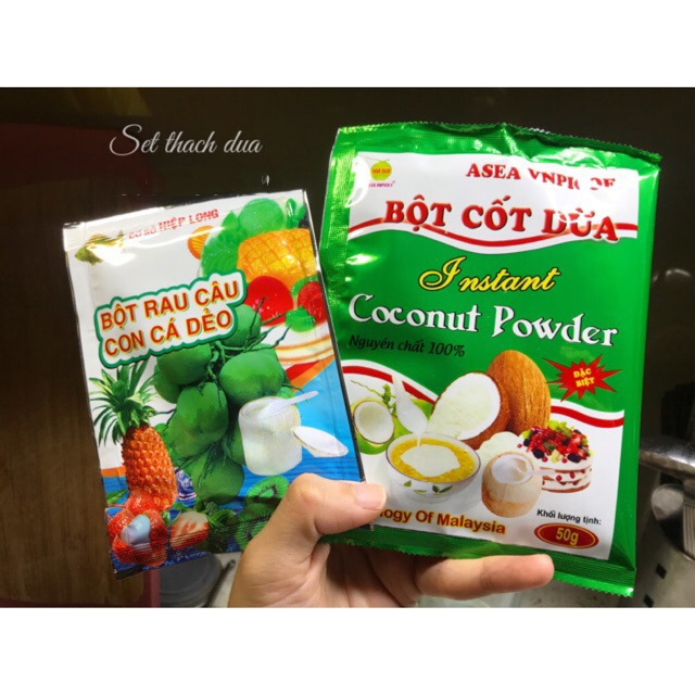 Set làm thạch dừa tại nhà
