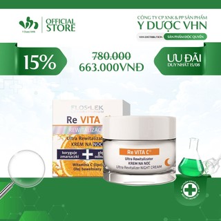 Kem Dưỡng Da Ban Đêm Revita C FLOSLEK Hỗ Trợ Sáng,Trẻ Hóa Làn Da  Hũ 50ml