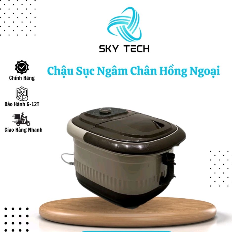 Chậu Ngâm Chân, Bồn ngâm chân Có SỤC KHÍ - Bồn ngâm chân tự làm nóng nước, Máy ngâm chân điện