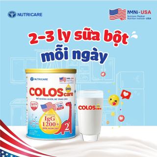 Sữa bột coloscare 24h nutricare bé 0-10 tuổi giúp tăng cân cao lớn đề kháng khoẻ tiêu hoá tốt với sữa non 24h igg 1200+