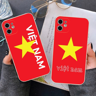 Ốp iphone in hình quốc kỳ Việt nam cờ việt nam chào mừng quốc khánh 2/9 nhựa dẻo TPU bảo vệ camera 7plus/8plus/11promax