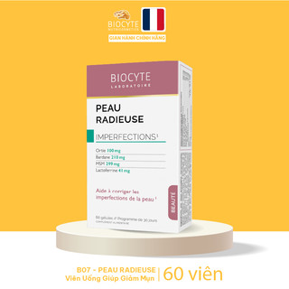 B07 Viên uống giúp giảm mụn - Peau Radieuse Hộp (3 vỉ x 20 viên) - Biocyte