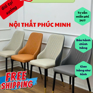 Ghế ăn nhập khẩu cao cấp sheraton trám, bọc da pu cao cấp hiện đại, chân sắt sơn tĩnh điện.