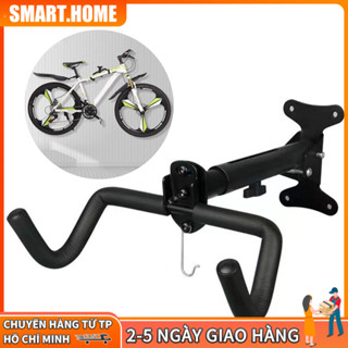 【Free ship Giá treo xe đạp lên tường có móc treo mũ bảo hiểm và gấp gọn
