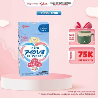Sữa Bột Glico Icreo Grow - Up Milk (Icreo Số 1) - Hộp 10 x 13,6g/Thanh Tiện Dụng
