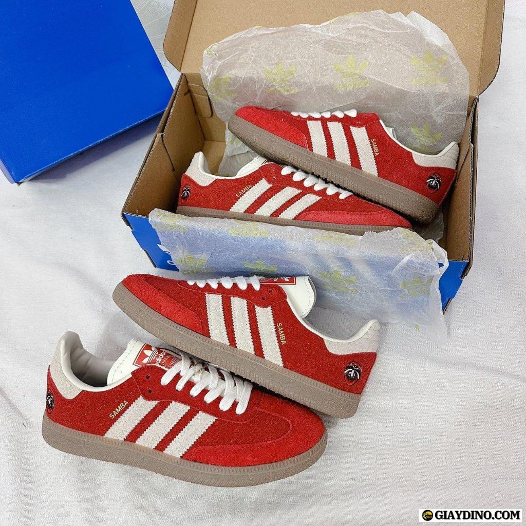 giầy thể thao nam Ad 3 màu đen trắng đỏ hot nhất 2024!