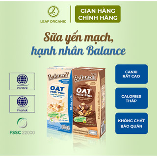 Sữa yến mạch, hạnh nhân Balance vị socola, vị truyền thống 1L