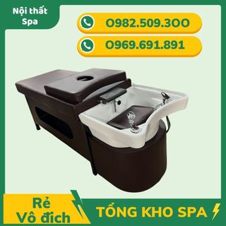 Giường gội đầu 2in1 mẫu cơ bản, giường spa 2 in 1 giá rẻ, vừa gội đầu vừa masage, giường gội dưỡng sinh Thanh Ngọc