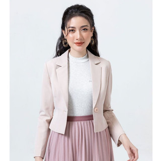 Áo Vest Nữ LAMER Dáng Lửng Cổ Hai Ve L65B21T007