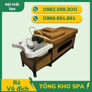 Giường gội đầu 2in1 vừa massage vừa gội đầu, giường gội đầu dưỡng sinh chuyên dùng trong spa [Thẩm mỹ Thanh Ngọc]