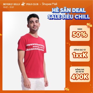 Beverly Hills Polo Club - Áo thun Ngắn tay Nam Regular Fit Đỏ RD- BHPC TSMRSW21TL040