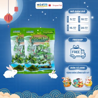 Kẹo dẻo hương matcha headway vina mềm mịn vị sữa ngậy thơm ngon mùi trà túi 300g