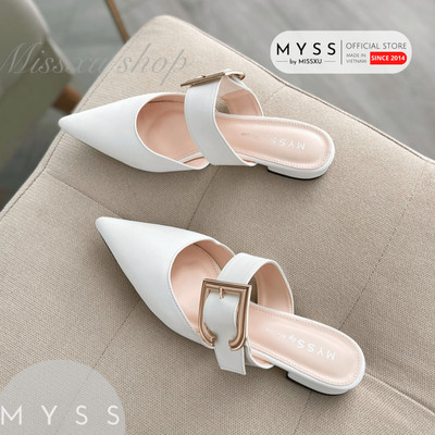 Giày guốc sục nữ MYSS mũi nhọn khoen vuông 1cm thời trang - SU102